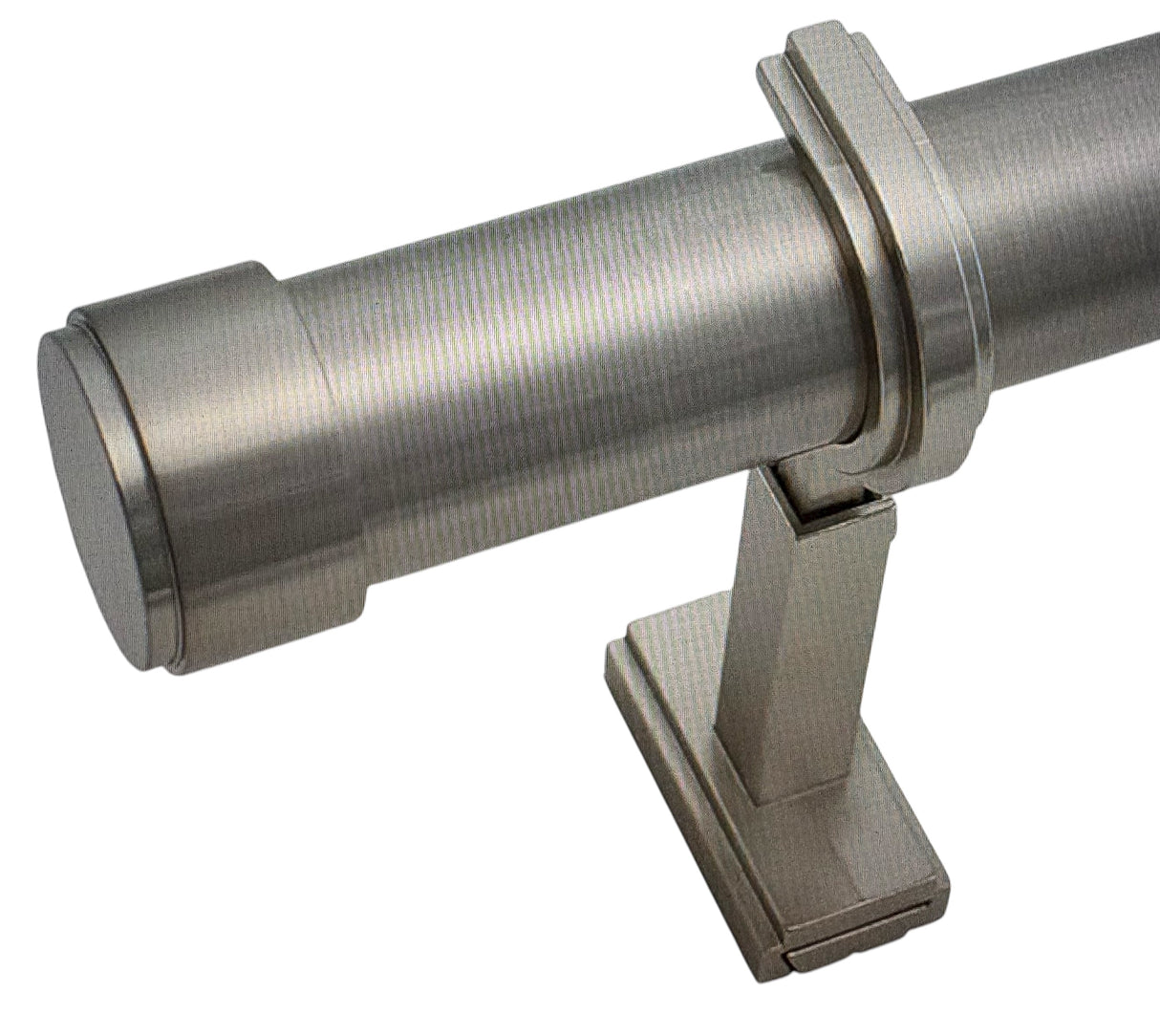 BlastHome, Non Adjustable, Single, Curtain Rod, 1 ¼”, 11 ft, Brushed Nickel