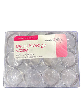Everything Mary, Bead Storage Case, 12 Jars with lids - Craft Storage - Freeman Liquidators - [product_description]