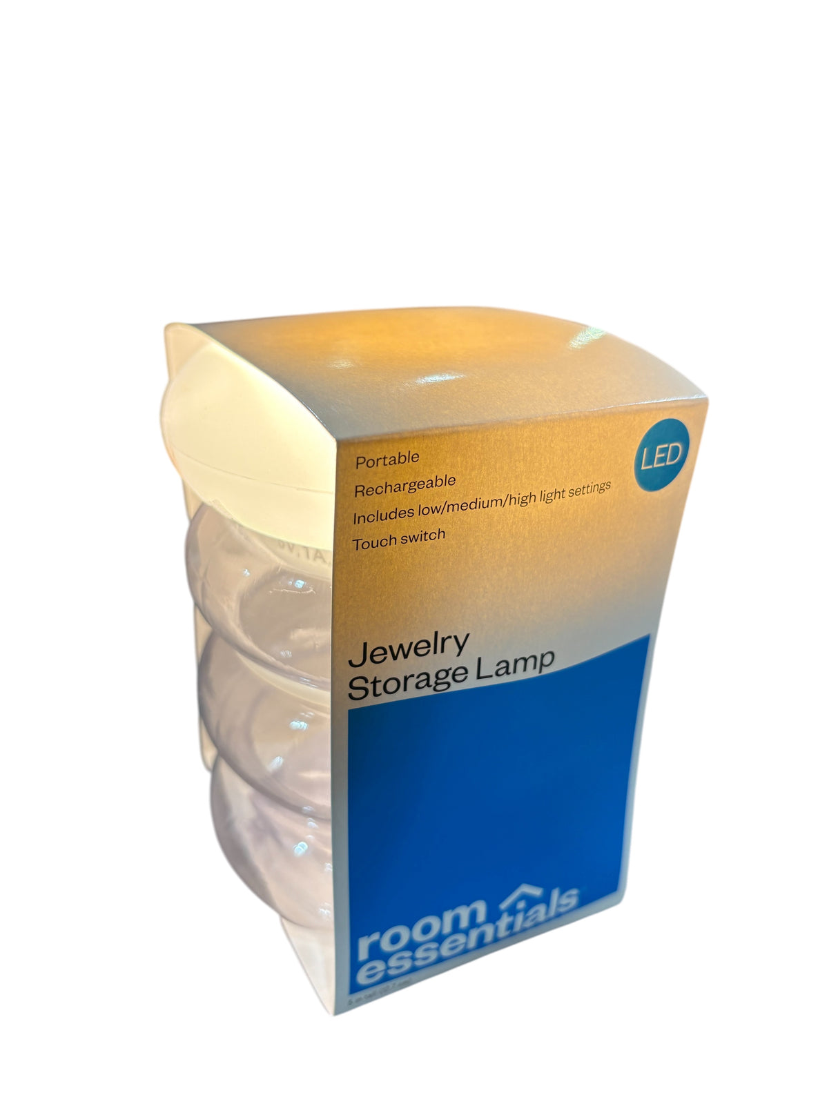 Room Essentials, Portable, Cordless, Rechargeable, Jewelry Storage, Lamp
