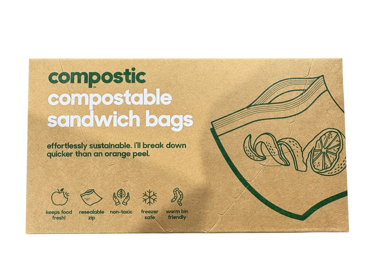 Compostic, Compostable, Sandwich Bags, 20 Count