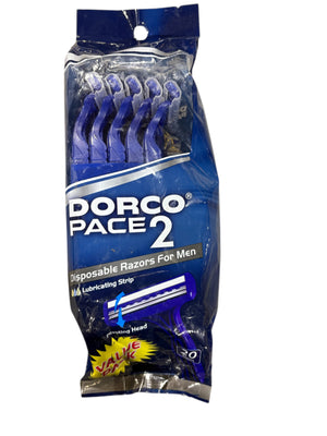 Dorco, Pace 2, Men's, Disposable Razors, 20pk