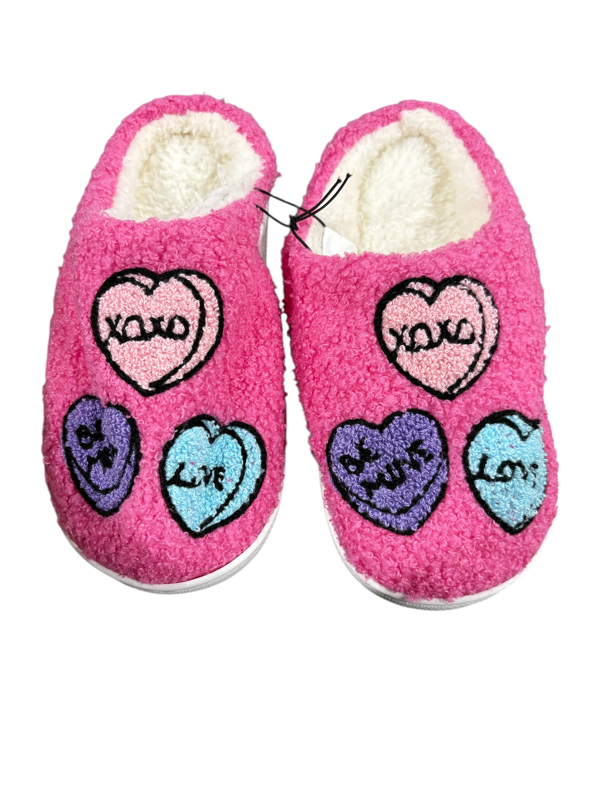 Sole Mates, Pink Candy Heart Slippers - Women's Shoes - Freeman Liquidators - [product_description]