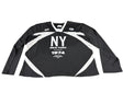 Black sports jersey with 'NY New York 1974' text on a white background