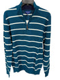 Club Room, Men's, Quarter Zip, Sweater, Teal Stripe -  - Freeman Liquidators - [product_description]