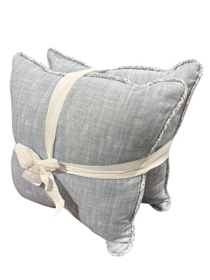 Lillian August, Indoor/Outdoor, Throw Pillows, Set of 2, Blue, 17"x17"