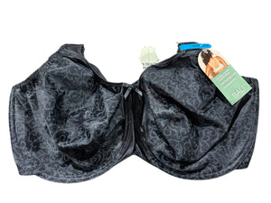 Bali, Satin Tracings, Minimizer, Underwire, Bra, Black