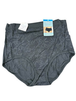 Bali, Soft Cotton, Wide Waistband, High Waist, Brief, Black, 2XL