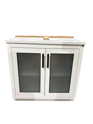 Craddlebrook Vanity 36 " White with Top CRAD36-166FY, Damaged Corner, STORE PICKUP ONLY