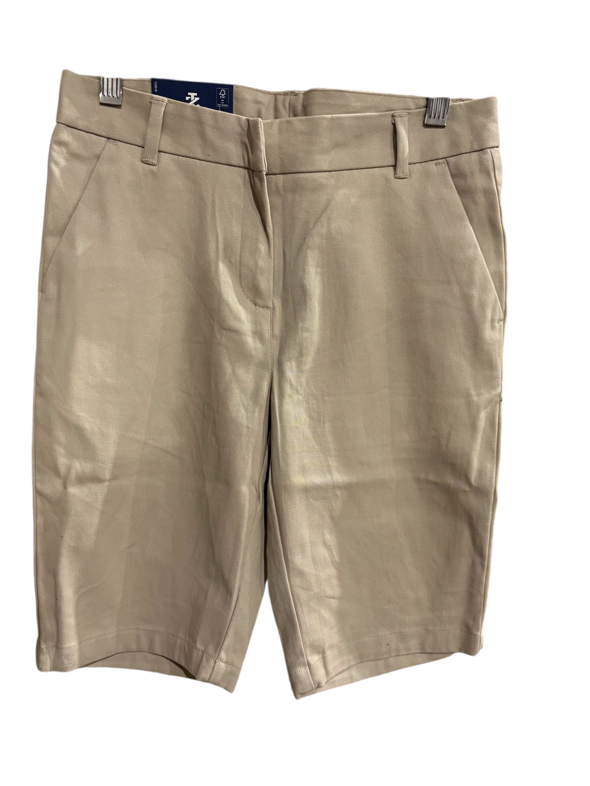 Izod, Girls,, Skinny, Stretch, Bermuda Shorts, Khaki, Size 3