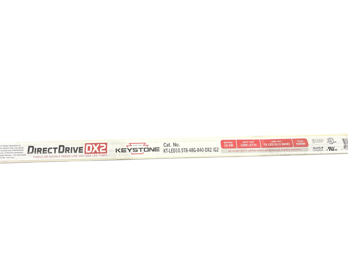 Keystone, KT-LED10.5T8-48G-840-DX2/G2, Direct Drive, DX2, LED Tube