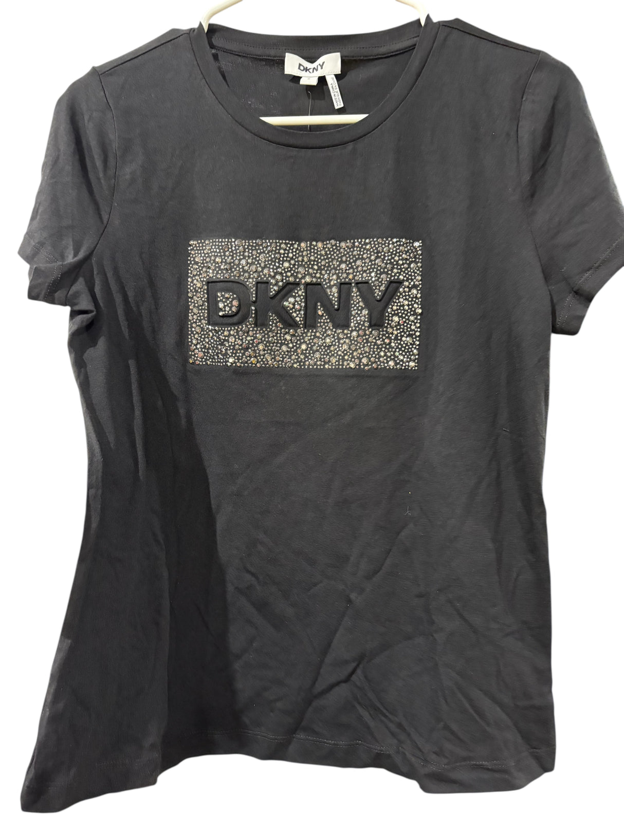 DKNY, Women's, Shirt, Black, Rhinestones
