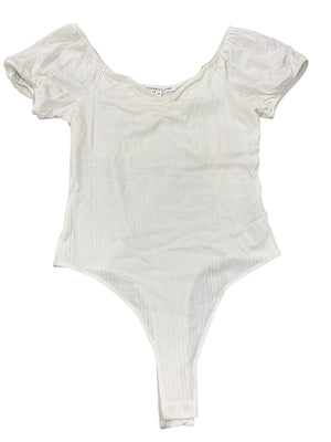 Celebrity Pink, Women's, Puff Sleeve, Bodysuit, Whisper White