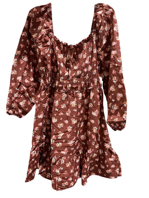 Celebrity Pink, Women's, Puff Sleeve, Woven Dress, Vintage Bloom