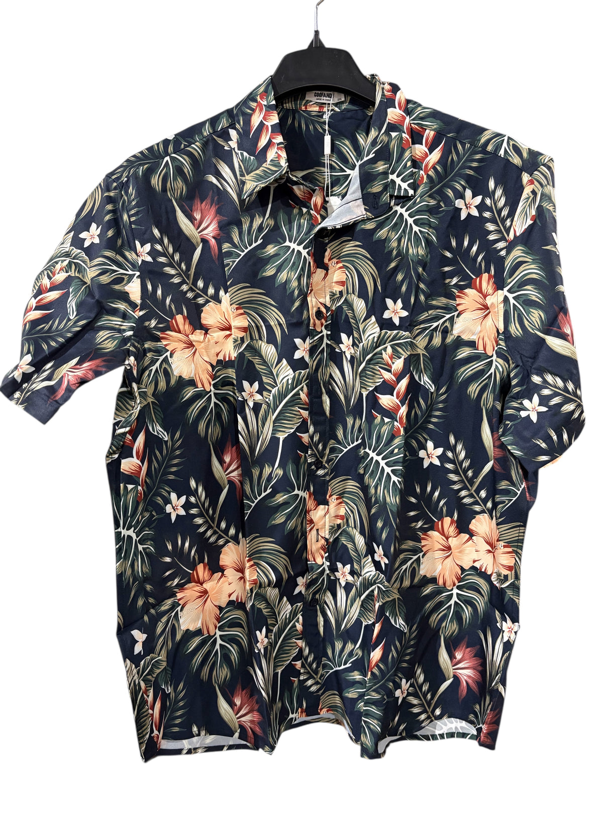 Coofandy, Men's, Hawaiian Shirt, Short Sleeve, Button Down, 2XL