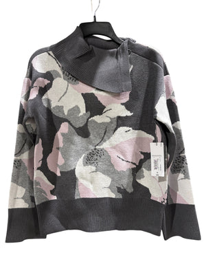 Liz Claiborne, Women's, Draped Neck, Long Sleeve, Floral, Pullover Sweater