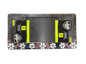 Auto Drive, Universal, License Plate Frame, Bling Flowers - AUTOMOTIVE - Freeman Liquidators - [product_description]