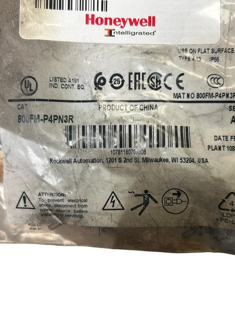 Allen-Bradley, 800FM-P4PN3R, 22mm Pilot Light, RED, Integrated LED Module - NEW IN ORIGINAL PACKAGING - FreemanLiquidators - [product_description]