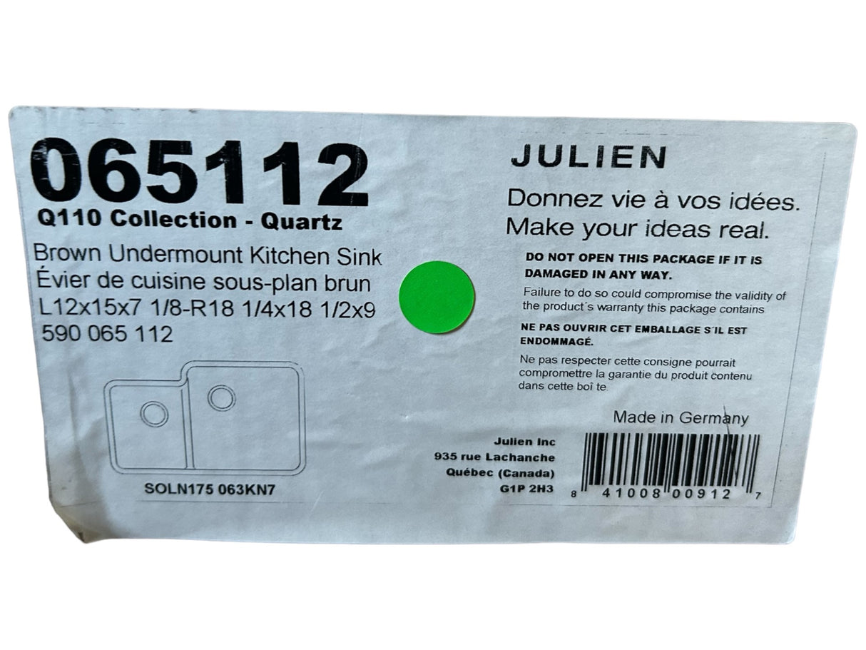 Julien, Pro Quartz, QM75-UL-33209-BR, Molded Kitchen Sink - FreemanLiquidators - [product_description]