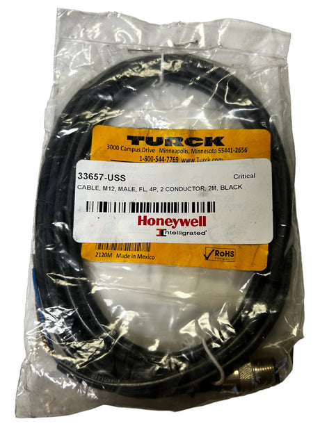 Turck, RS 4.22T-2/S760/S771, CORDSET, SINGLE ENDED, M12 EUROFAST - NEW IN ORIGINAL PACKAGING - FreemanLiquidators - [product_description]