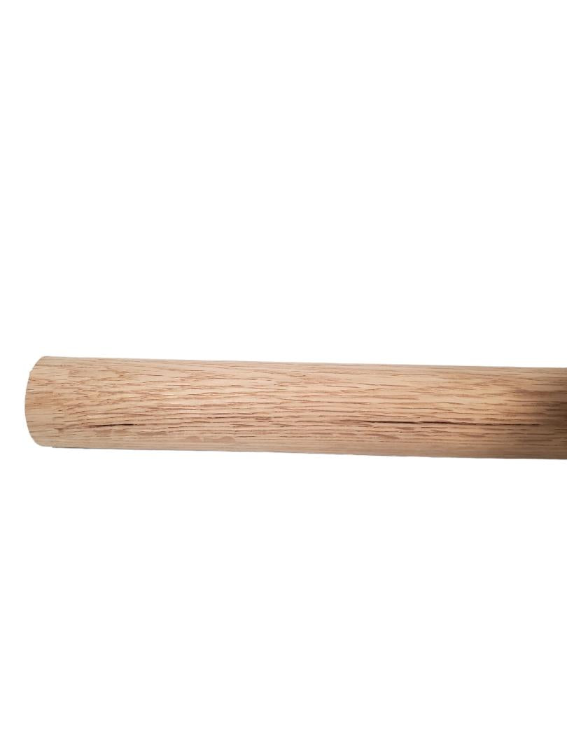 Handrail round oak finger joint  1-3/4 x 1-5/8  8 ft lengths $1.99 per foot Store pickup only - FreemanLiquidators - [product_description]