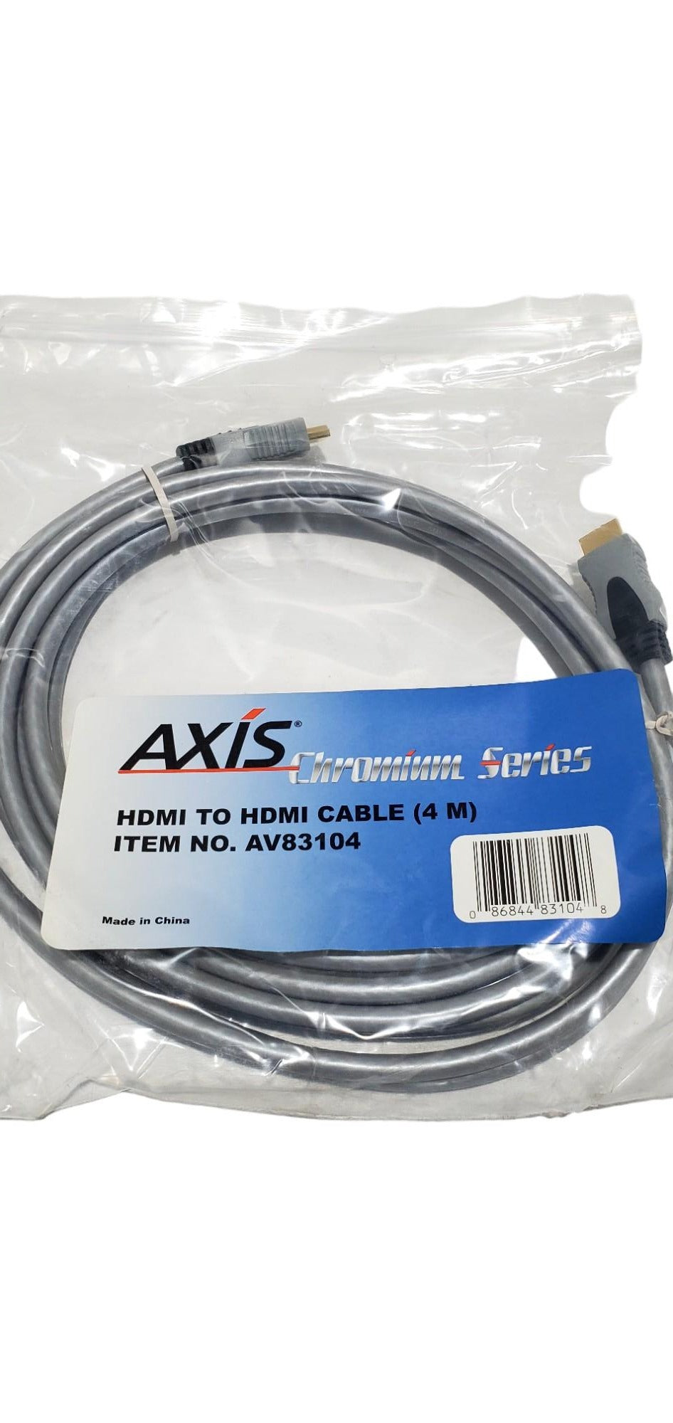 Axis Chromium Series Av83104 4m hdmi cable - FreemanLiquidators - [product_description]