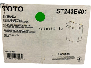 Toto, ST243E#01, Entrada, Close Coupled, Elongated, Toilet Tank, and Cover, White - New in Box - FreemanLiquidators - [product_description]