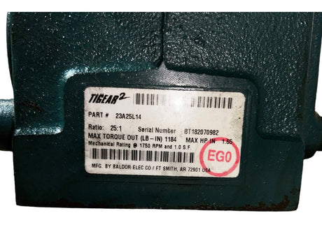 Dual Motor/Reducer: Baldor-Reliance Motor VEM3558T, Dodge Tigear 2, 23A25L14 -New No Box - FreemanLiquidators - [product_description]