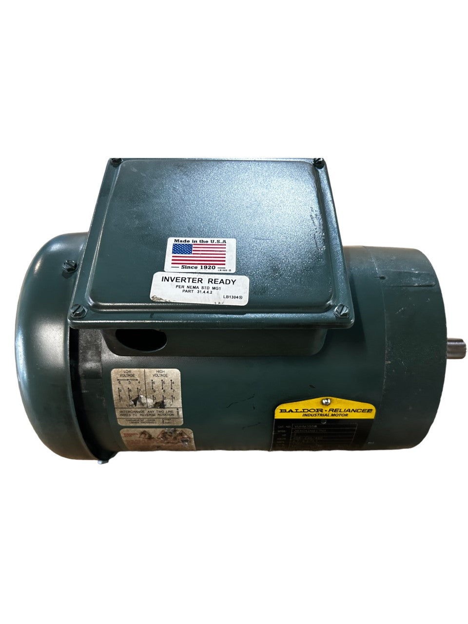 Baldor-Reliance Motors, VUHM3558, 2HP, 1750RPM, 3PH, 60HZ, 50C, TEFC - New NO BOX - FreemanLiquidators - [product_description]