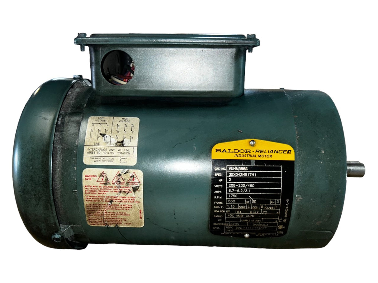 Baldor-Reliance Motors, VUHM3558, 2HP, 1750RPM, 3PH, 60HZ, 50C, TEFC - New NO BOX - FreemanLiquidators - [product_description]