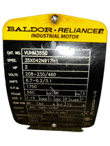 Baldor-Reliance Motors, VUHM3558, 2HP, 1750RPM, 3PH, 60HZ, 50C, TEFC - New NO BOX - FreemanLiquidators - [product_description]