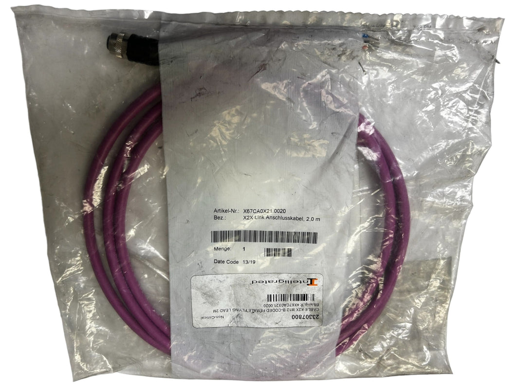 B&R, X67CA0X21.0020, 6034414, 2M, FEMALE CONNECTOR, SINGLE- ENDED, CABLE - NEW IN ORIGINAL PACKAGING - FreemanLiquidators - [product_description]