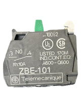 SCHNEIDER ELECTRIC, ZBE101, Harmony XB4, Single contact block, screw clamp terminal, 22mm, 1NO, 6 A, 600 V - NEW IN ORIGINAL PACKAGING - FreemanLiquidators - [product_description]