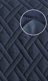 HH Quilt Set (Diamond Navy, Queen) - FreemanLiquidators - [product_description]