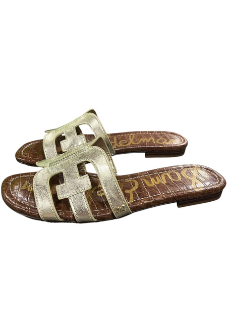Sam Edelman, Women's, Bay Slide, Sandal, Gold, Size 8.5 - Women's Shoes - Freeman Liquidators - [product_description]