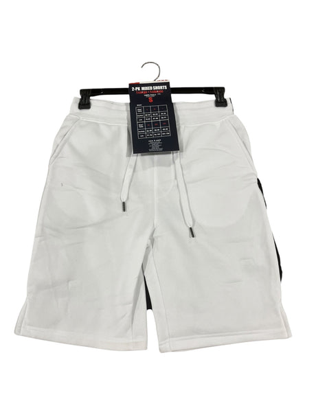 C81 Essentials, Men's, 2-Pk, Mixed Shorts, 1 Cargo, 1 Classic, Black, White - Men's Clothing - Freeman Liquidators - [product_description]