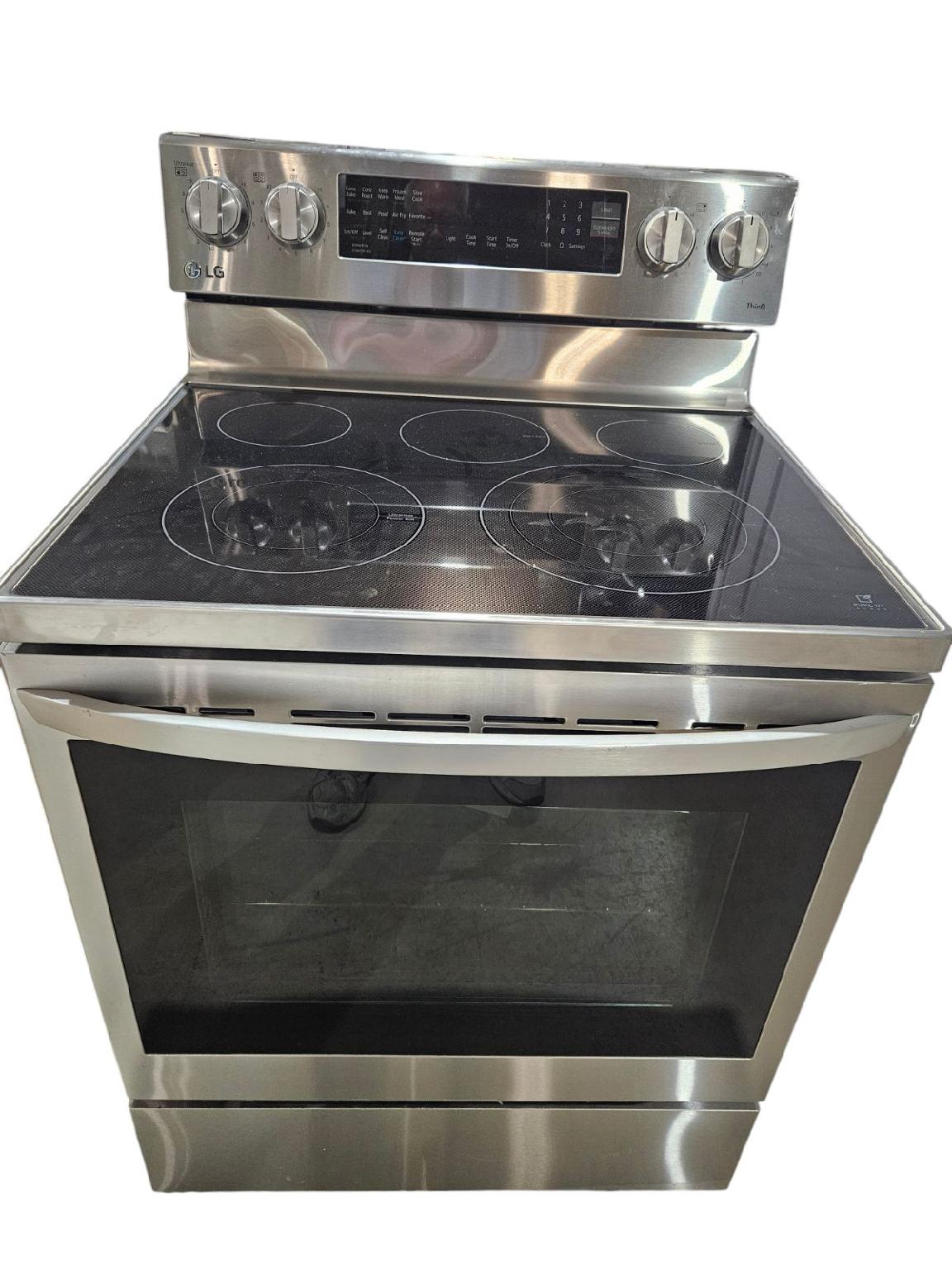 87ER LG LREL6325F 30 Inch Slide-In Smart Electric Range with Air Fry  6.3 cu. ft. Oven Capacity Store Pick-Up - Freeman Liquidators