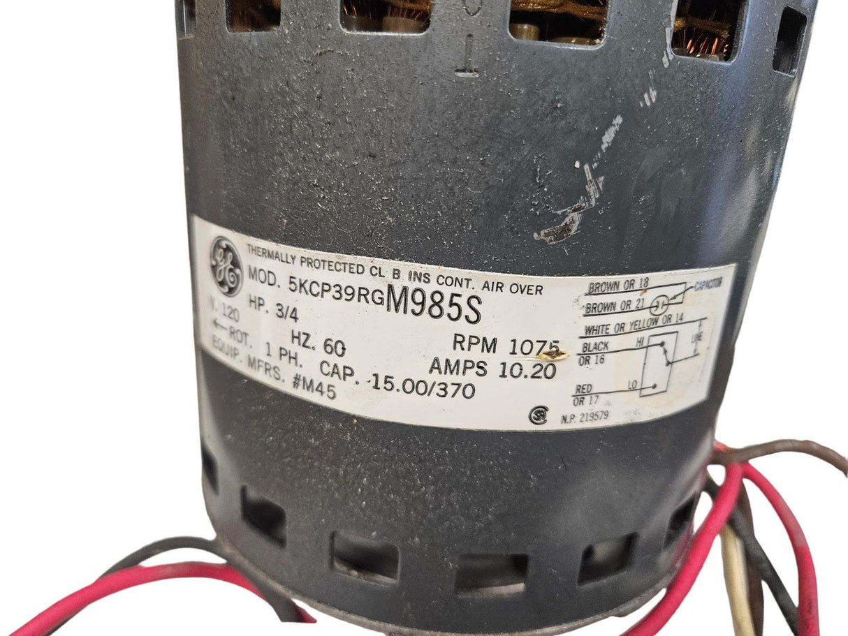 GE 3/4 HP 1075 RPM 120 Volt Blower Motor 5KCP39RGM985s - FreemanLiquidators - [product_description]