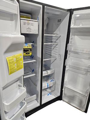 GE 25.3 cu.ft. Side by Side Refrigerator Stainless Steel Fingerprint Resistant GSS25GYPFS  STORE PICKUP ONLY - Freeman Liquidators