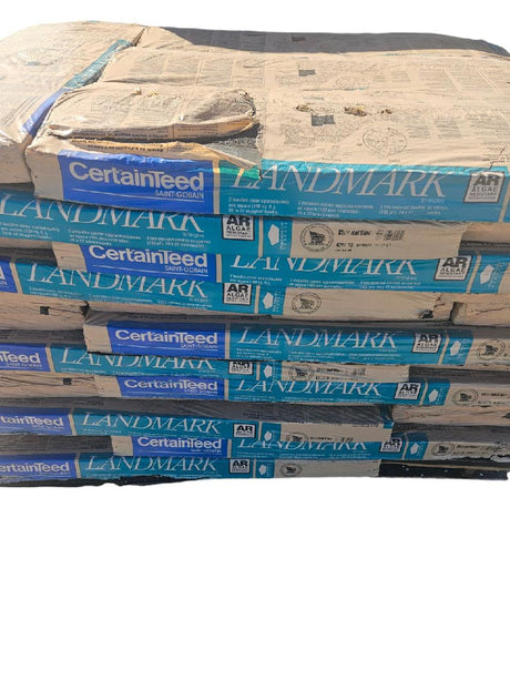 Certainteed Landmark Architectural Shingles  Charcoal Black  3 bundles per square Sold by the square  STORE PICKUP ONLY - Freeman Liquidators