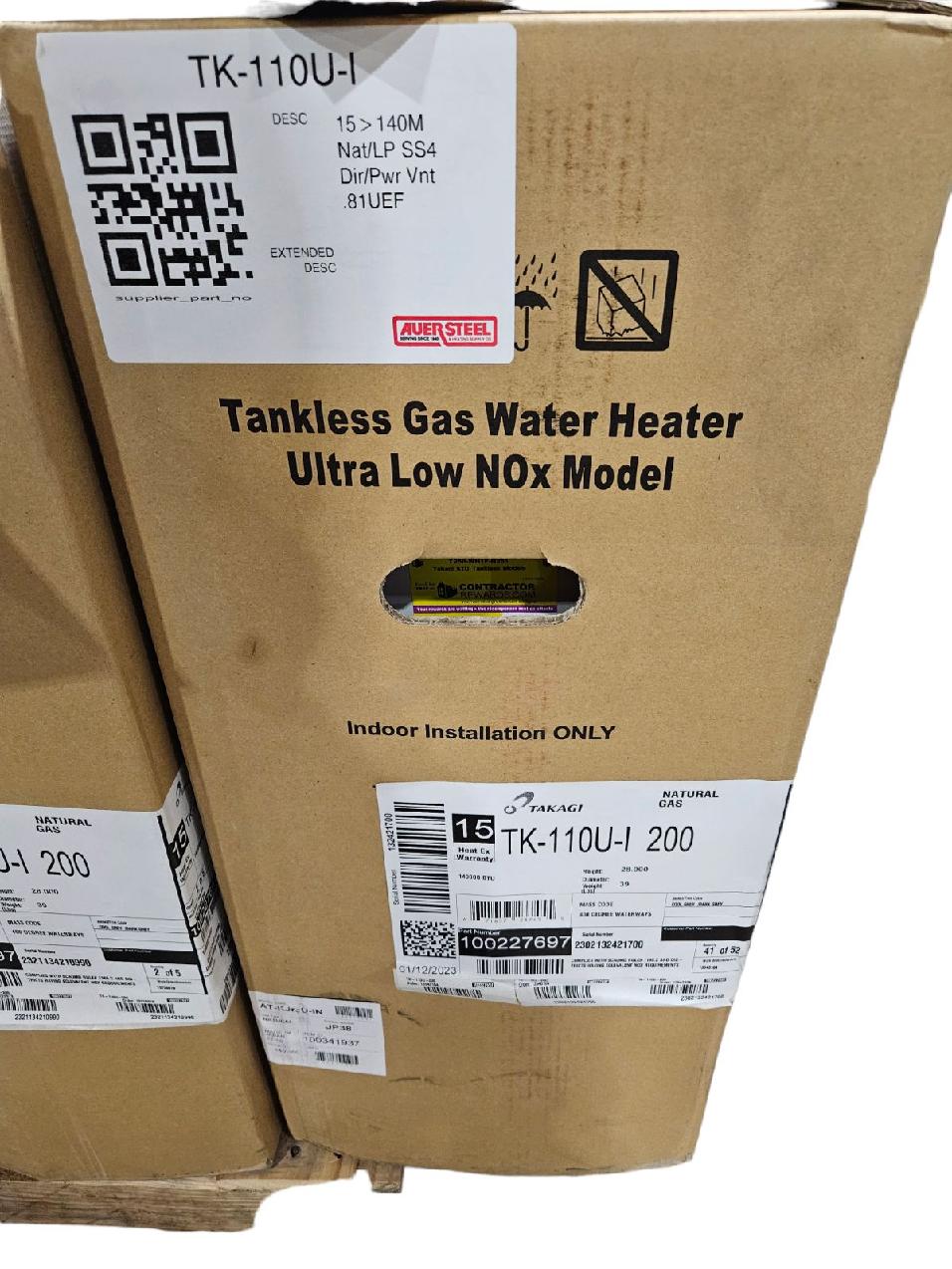 Takagi 140,000 BTU Tankless Water Heater Natural Gas TK-110U-1 - FreemanLiquidators - [product_description]