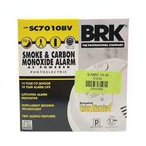 First Alert First Alert BRK SC7010BV Hardwired Talking Photoelectric Smoke and Carbon Monoxide (CO) Detector - Image 1