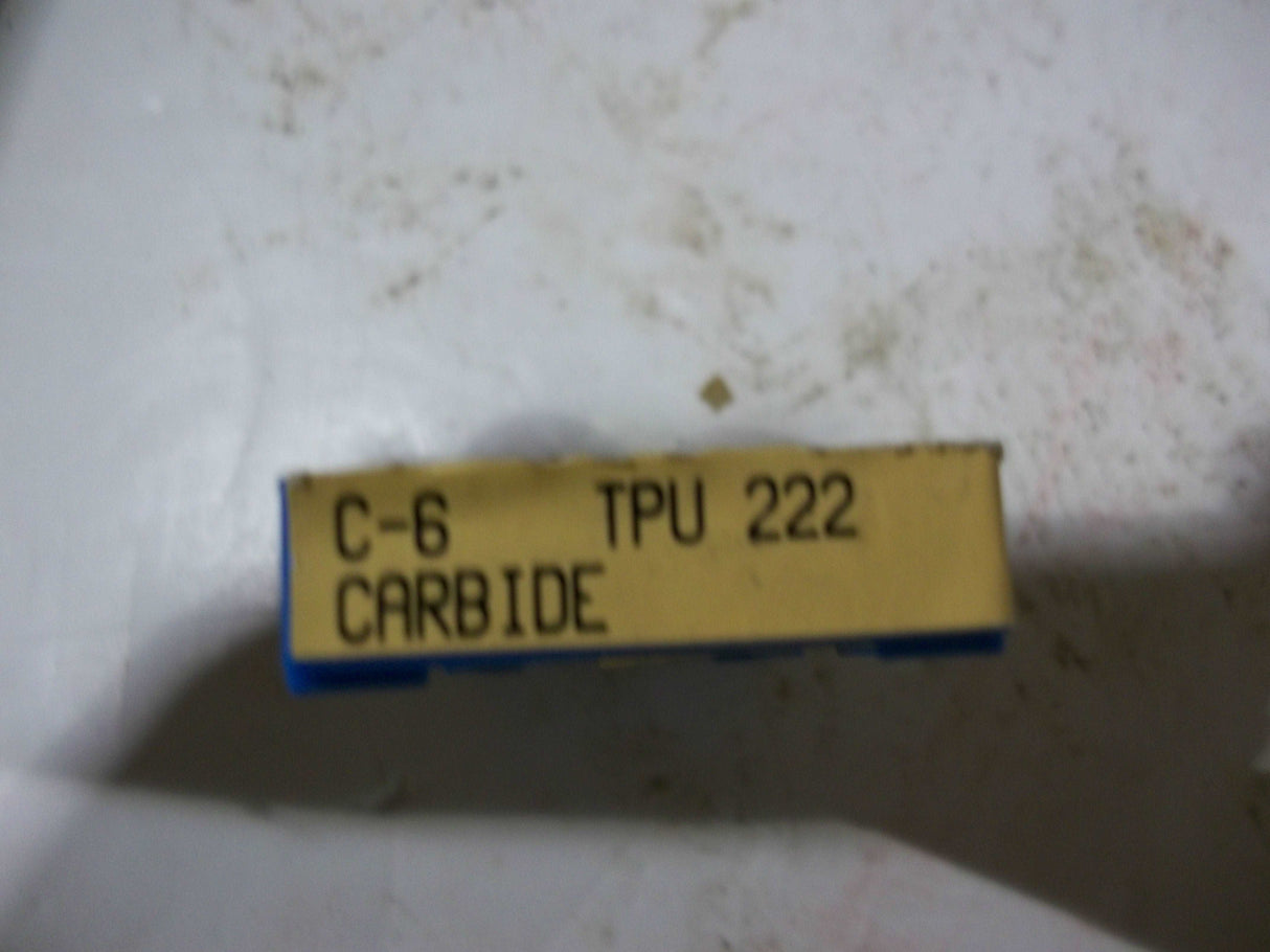 Production Triangular Carbide Turning Insert. - Grade: C5/C6, Insert Shape & Angle: Triangular 60 Degrees, Tool Material: Carbide, Relief Angle: 11 Degrees, Insert IC: 1/4", Insert #: TPU 222