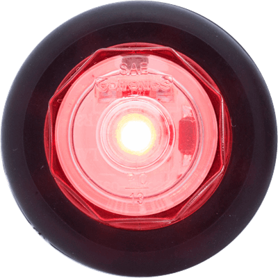 Clear lens red 3/4" LED non-directional marker/clearance light with A11GB grommet, .180 male bullets - FreemanLiquidators - [product_description]