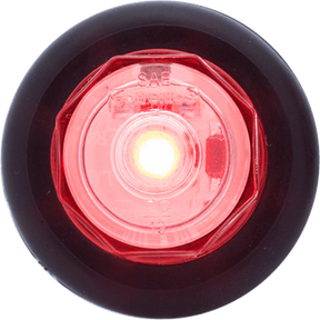 Clear lens red 3/4" LED non-directional marker/clearance light with A11GB grommet, .180 male bullets - FreemanLiquidators - [product_description]
