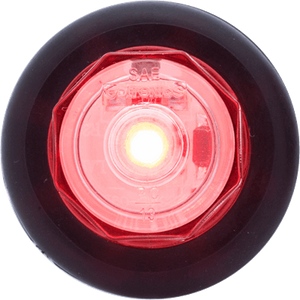 Clear lens red 3/4" LED non-directional marker/clearance light with A11GB grommet, .180 male bullets - FreemanLiquidators - [product_description]