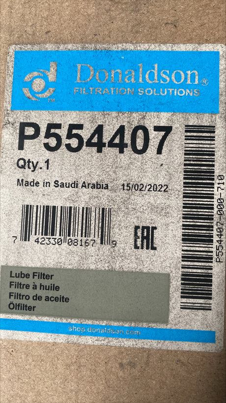 Donaldson, P554407, Full Flow, Spin-On, Lube Filter - FreemanLiquidators - [product_description]