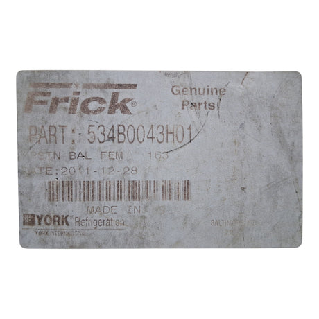 Frick 534B0043H01- 163 mm Female Balance Piston