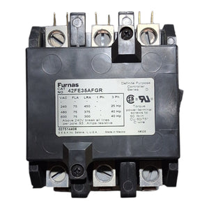 Furnas Definite Purpose Magnetic Contactor 42FE35AFGR 75a@600v, 120v w/ Aux - HVAC - Freeman Liquidators - [product_description]