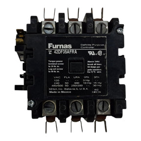 FURNAS 42DF35AFRA Contactor 50a @600v  120v w/aux Spectrum Parts 027514404 - hvac parts - Freeman Liquidators - [product_description]