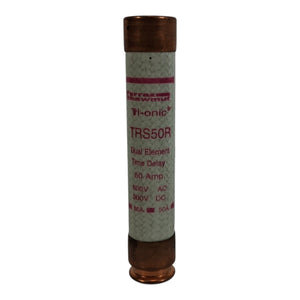 Ferraz Shawmut TRS50R — 50A Class RK5 Tri‑Onic Time‑Delay Fuse (600V AC / 300V DC)